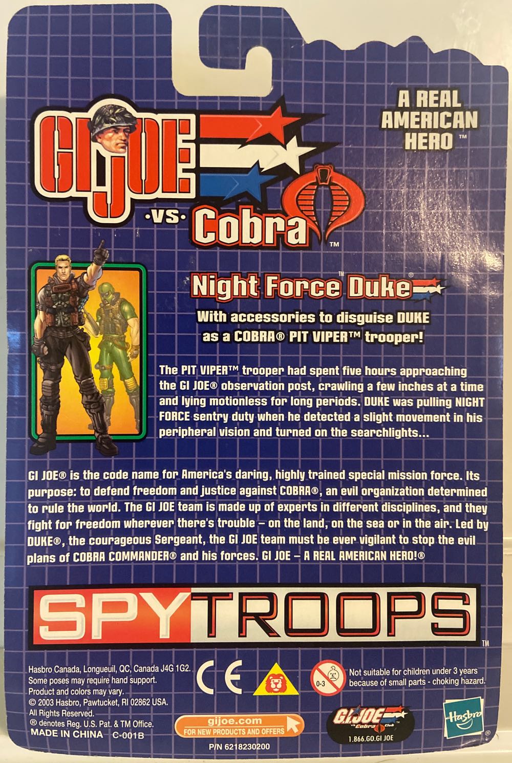 G.I. Joe - Duke & Pit Viper - Hasbro (G.I. Joe - SpyTroops) action figure collectible [Barcode 076930554524] - Main Image 2