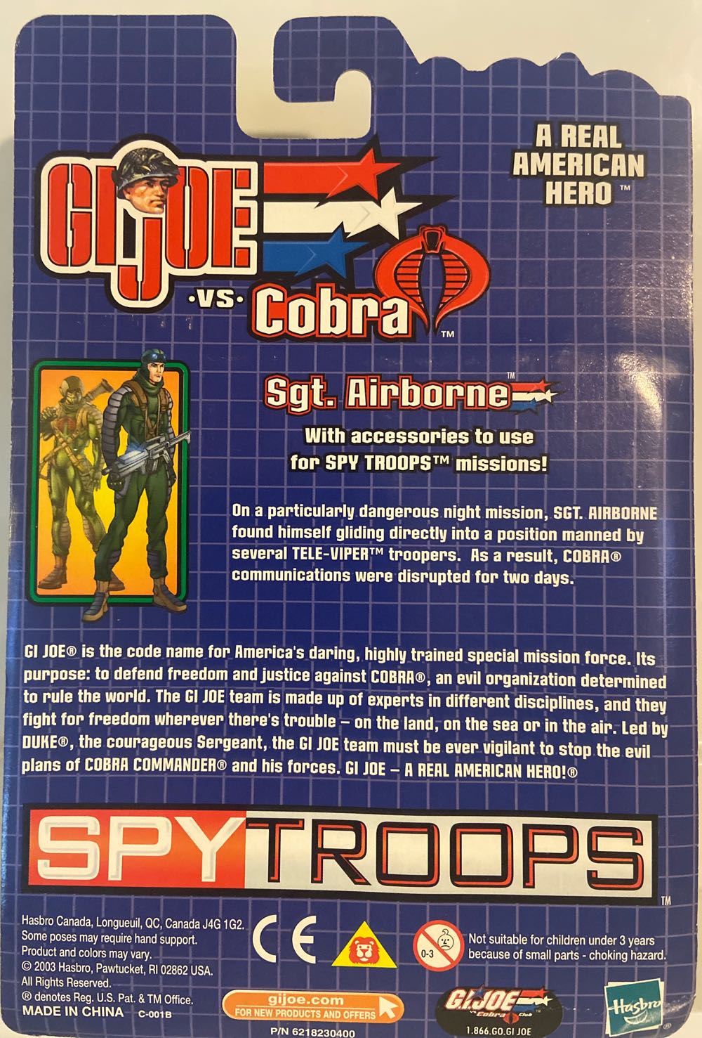 Sgt Airborne & Tele-Viper - Hasbro (G.I. Joe - SpyTroops) action figure collectible [Barcode 076930554548] - Main Image 2