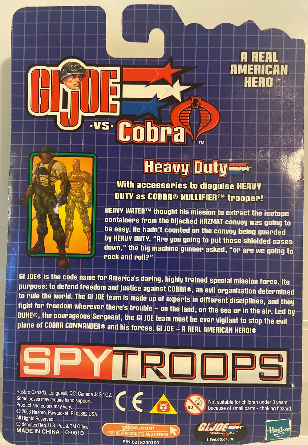 G.I. Joe - Heavy Duty & Heavy Water - Hasbro (G.I. Joe - SpyTroops) action figure collectible [Barcode 076930554425] - Main Image 2