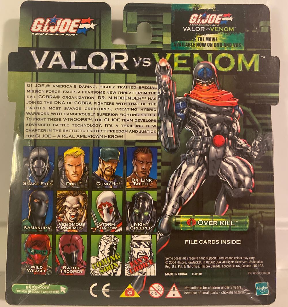 General Abernathy vs Over Kill - Hasbro (G.I. Joe: Valor vs Venom) action figure collectible [Barcode 076930559901] - Main Image 2