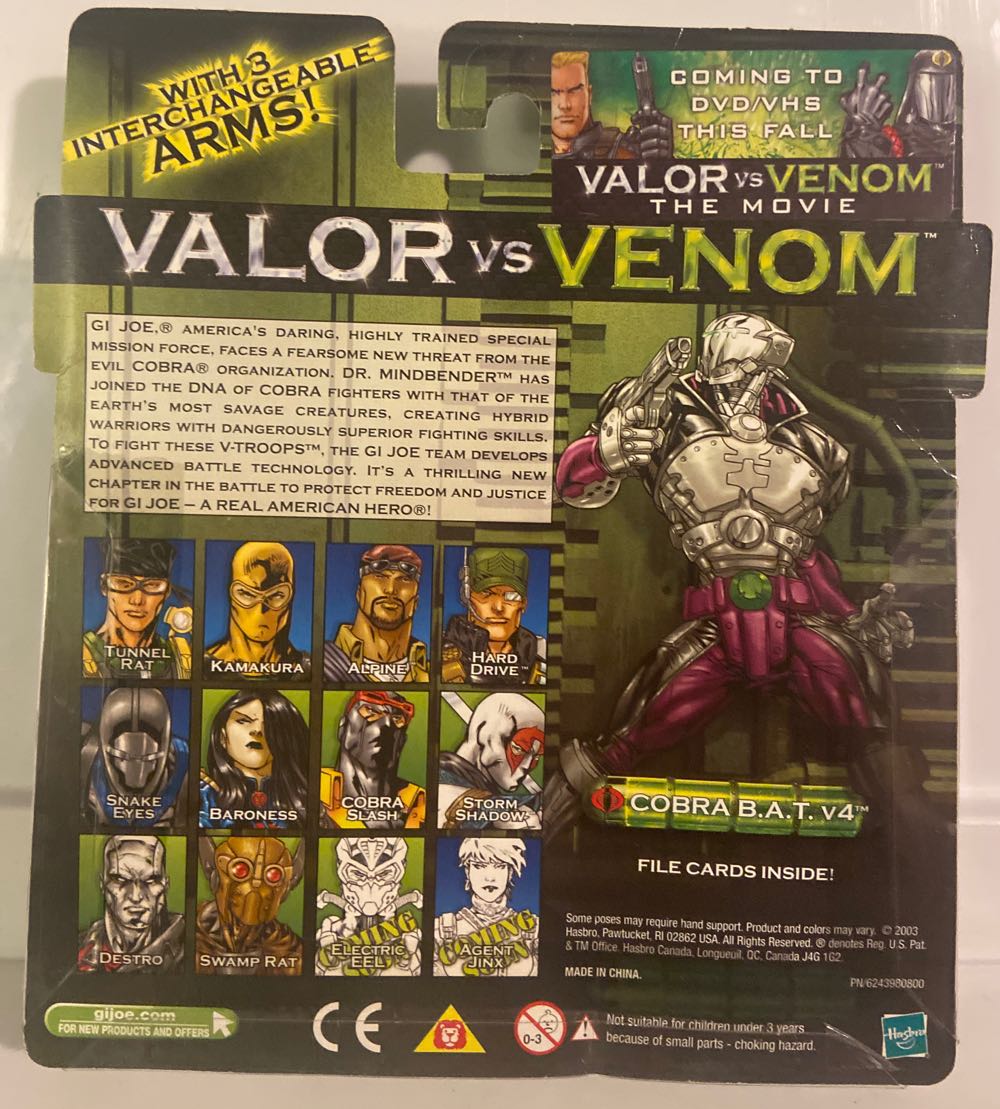 GI Joe Valor Vs Venom Beachhead vs Cobra B.A.T. V4 (VvV) - Hasbro (G.I. Joe - Valor vs Venom) action figure collectible [Barcode 076930559109] - Main Image 2