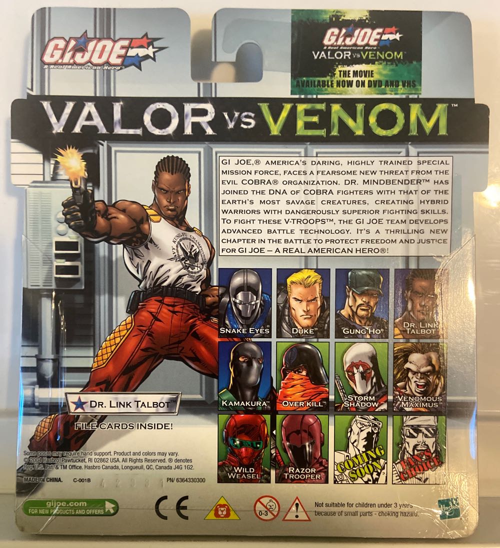 G.I. Joe Valor Vs Venom Dr Link Talbot vs Night Creeper (VvV) - Hasbro (G.I. Joe - Valor vs Venom) action figure collectible [Barcode 076930559857] - Main Image 2