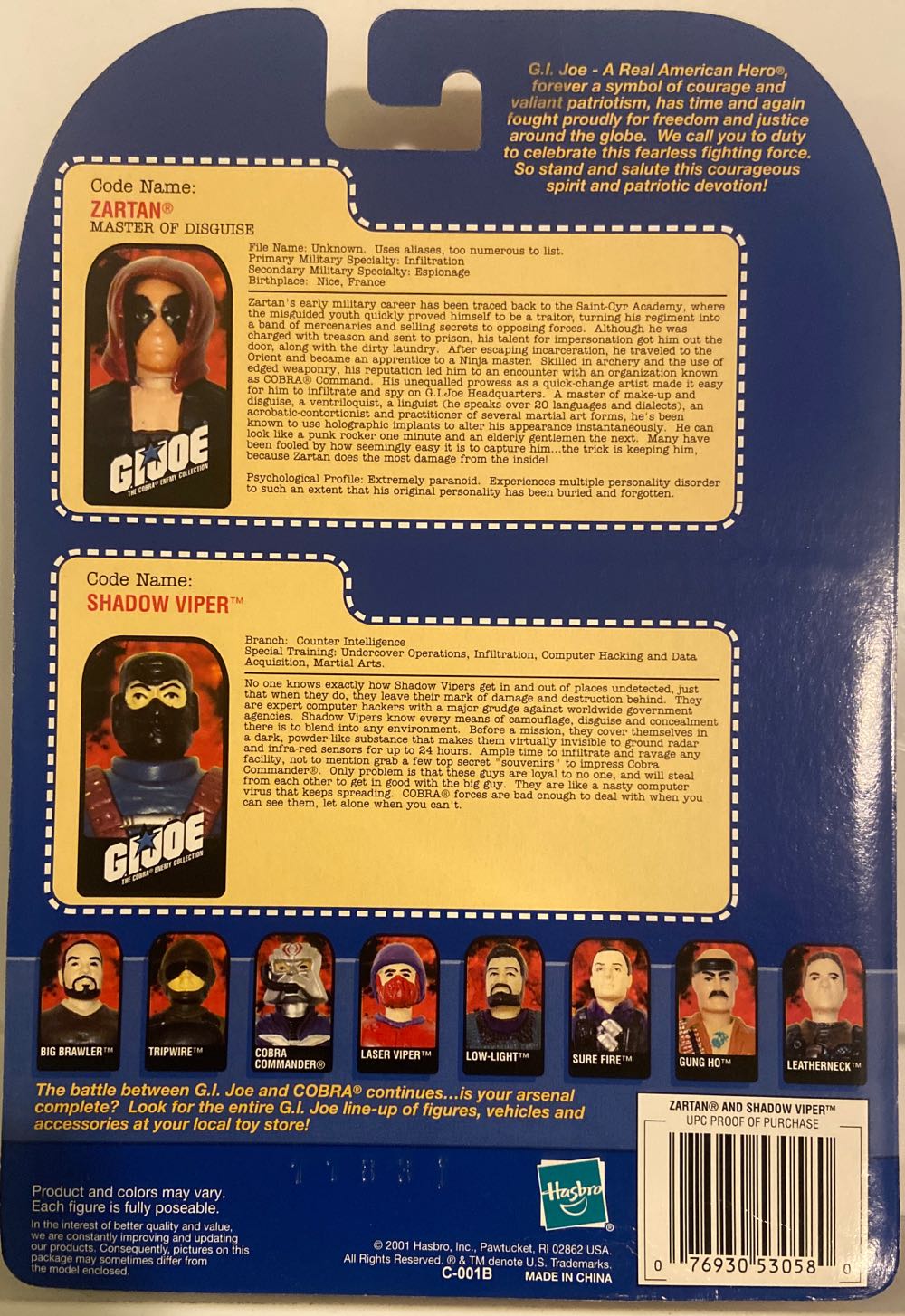 Zartan & Shadow Viper - Hasbro (G.I. Joe - Special Collector’s Edition) action figure collectible [Barcode 076930530580] - Main Image 2