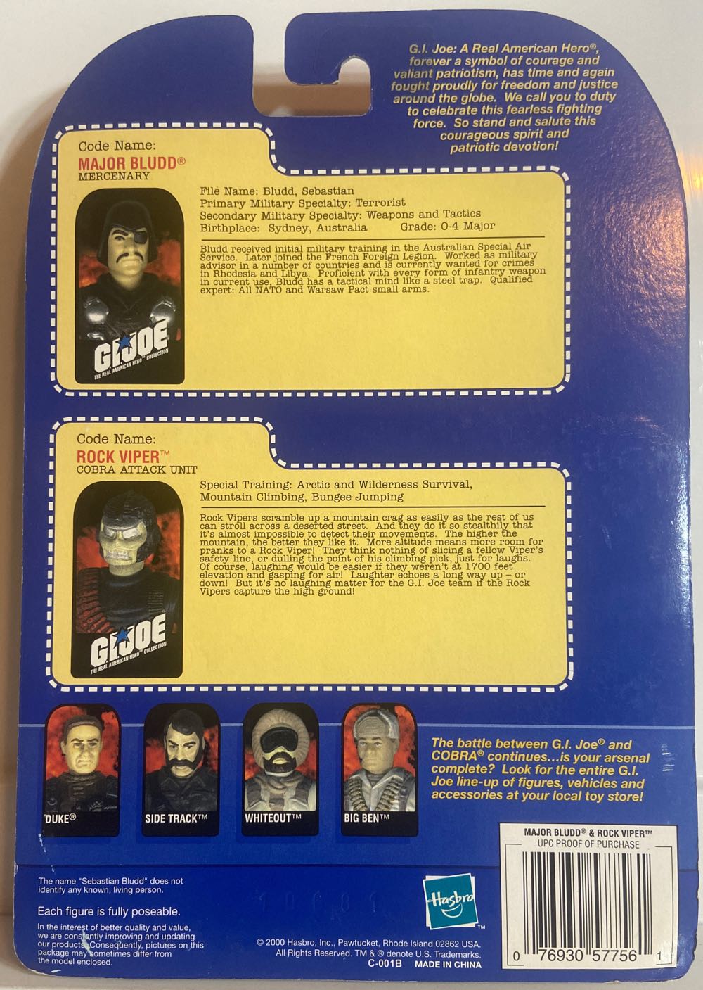 Major Bludd & Rock Viper - Hasbro (G.I. Joe - Special Collector’s Edition) action figure collectible [Barcode 076930577561] - Main Image 2