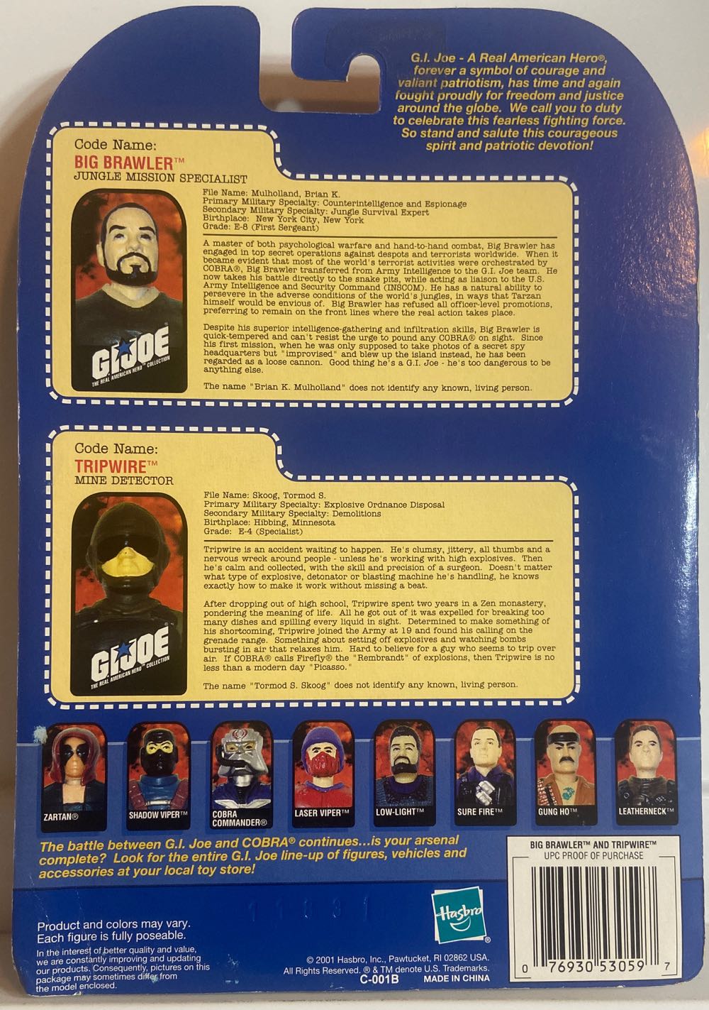 GI Joe Real American Hero Collection Big Brawler & Tripwire - Hasbro (G.I. Joe - Special Collector’s Edition) action figure collectible [Barcode 076930530597] - Main Image 2