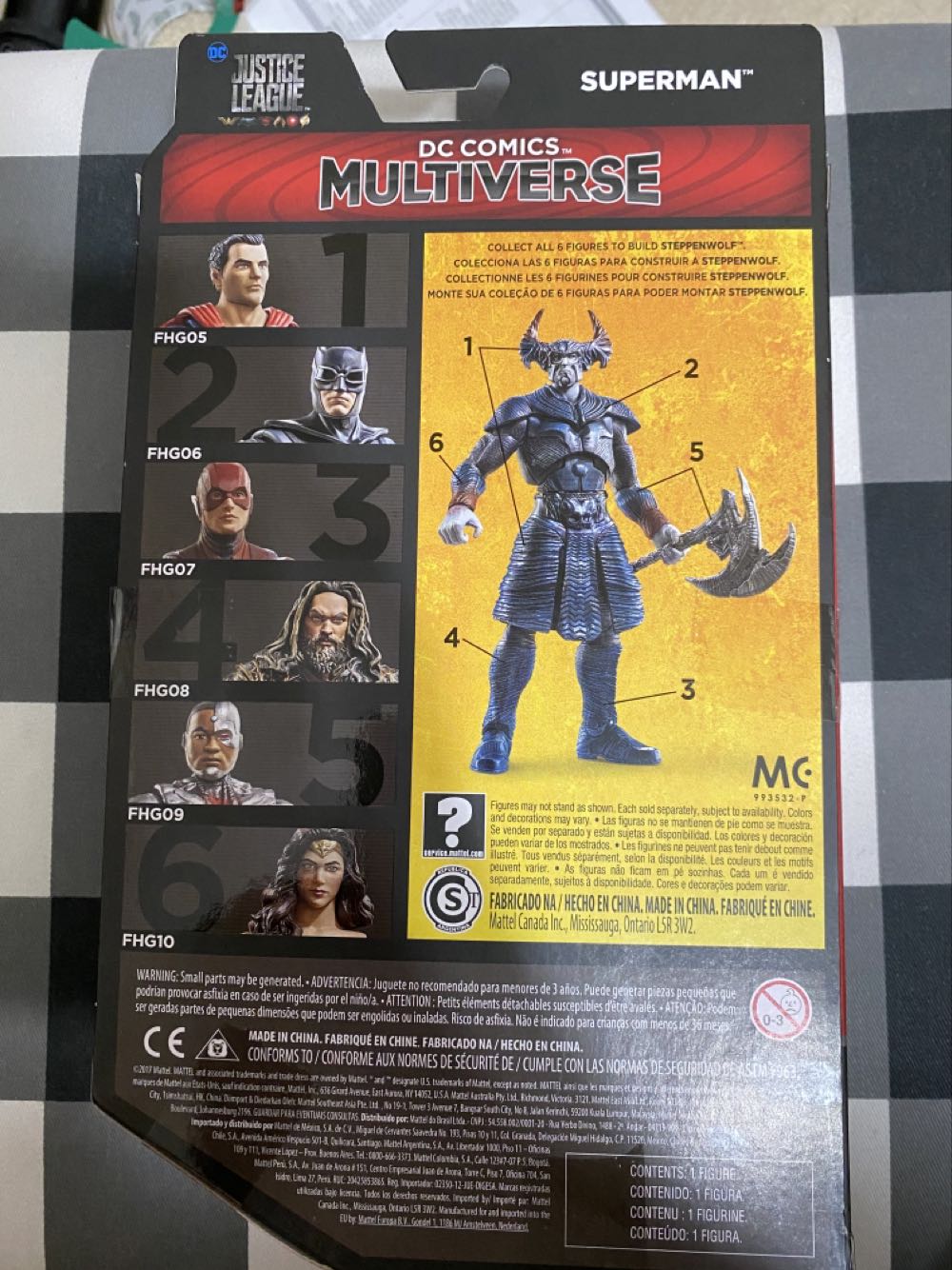 Justice League Superman - Mattel (Justice League) action figure collectible [Barcode 887961522372] - Main Image 2