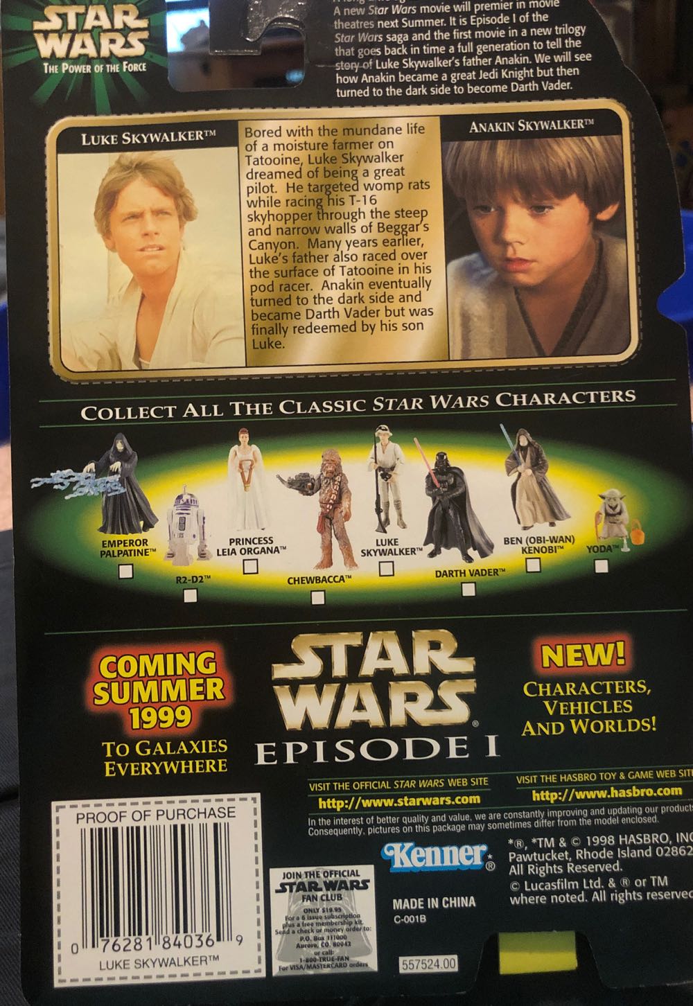 Luke Skywalker w/ Blaster Rifle & Electrobinoculars - Hasbro (Star Wars: Power Of The Force 2) action figure collectible [Barcode 076281840369] - Main Image 2