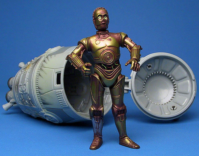 C-3PO with Escape Pod - Star Wars (A New Hope) - Hasbro (Star Wars) action figure collectible [Barcode 076930847145] - Main Image 4