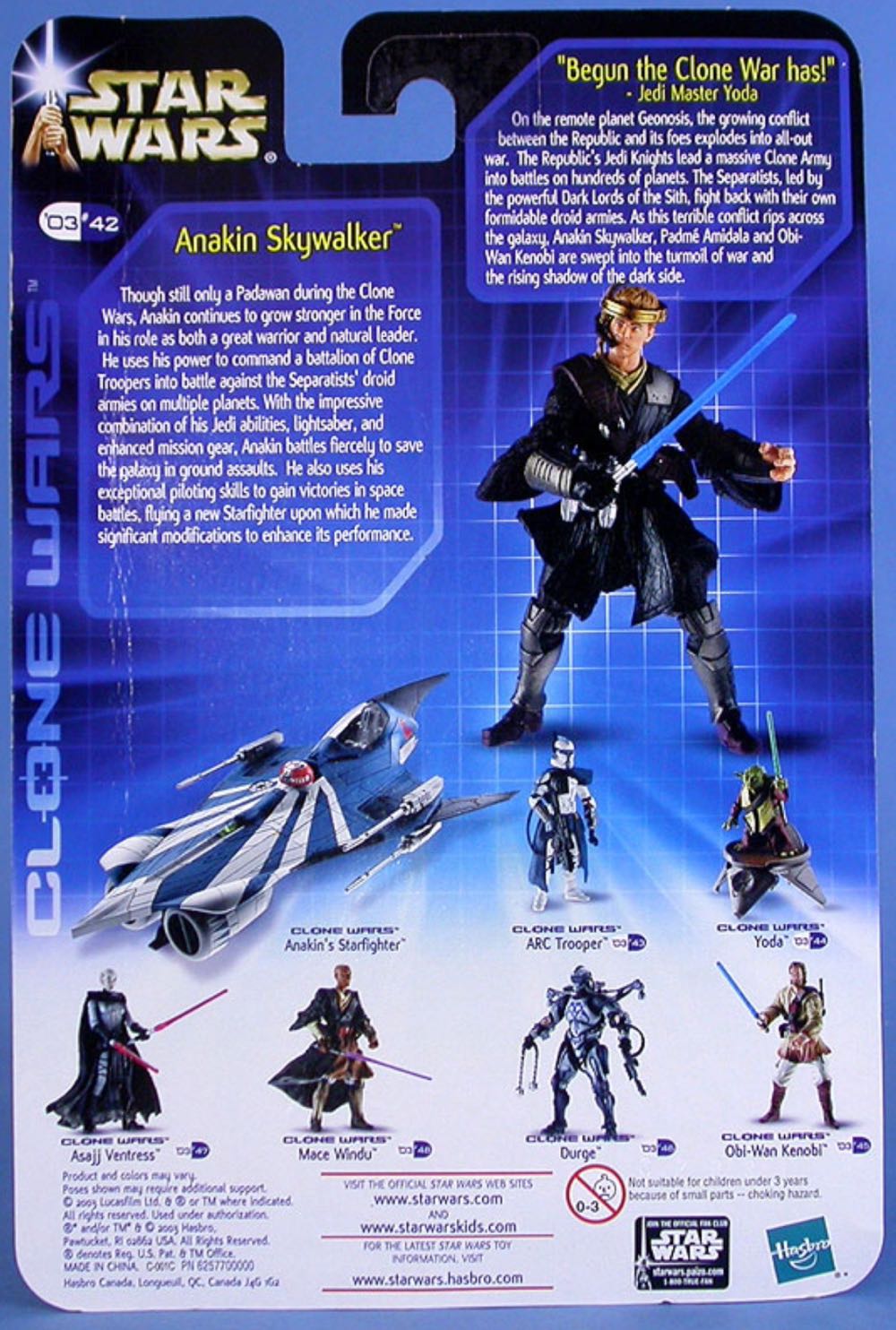 Anakin Skywalker - Star Wars (The Clone Wars) - Hasbro (Star Wars) action figure collectible [Barcode 076930848142] - Main Image 2