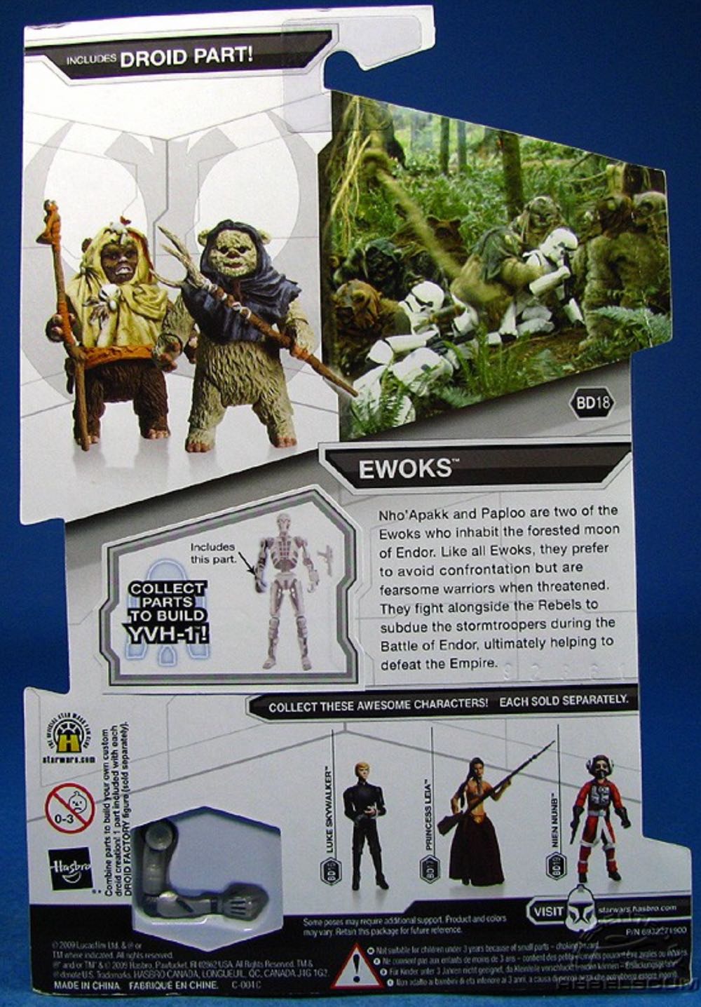 Ewoks (Paploo & Nho’Apakk) - Hasbro (Droid Factory) action figure collectible [Barcode 653569429876] - Main Image 2
