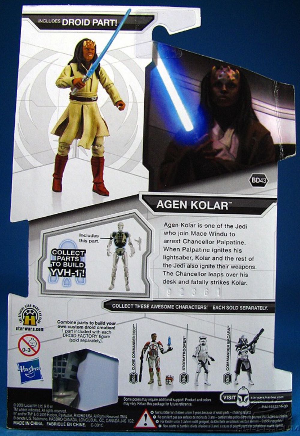 Legacy BD43 - Agen Kolar  (Droid Factory) action figure collectible [Barcode 653569444695] - Main Image 2