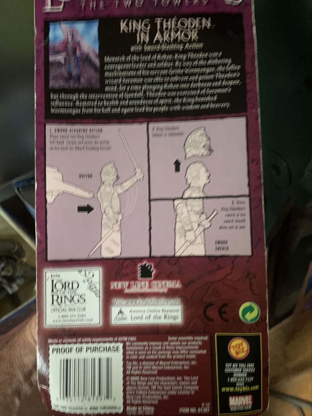 King Theoden (In Armor)  (LOTR The Two Towers) action figure collectible [Barcode 035112813972] - Main Image 2