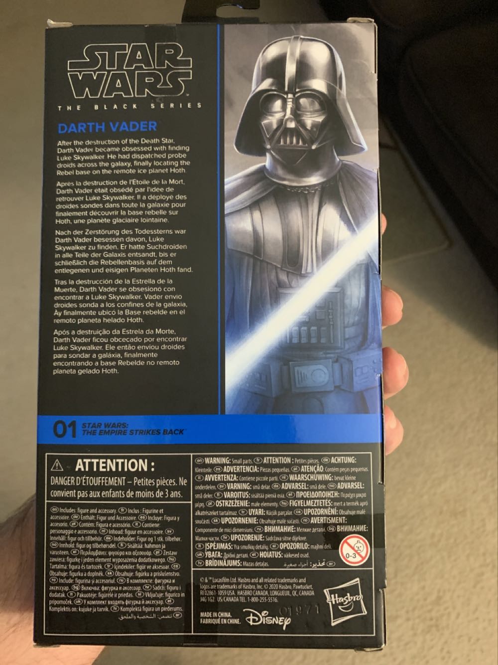 Darth Vader - Hasbro (Star Wars Black 6”) (Star Wars - Empire Strikes Back) action figure collectible [Barcode 5010993749195] - Main Image 2