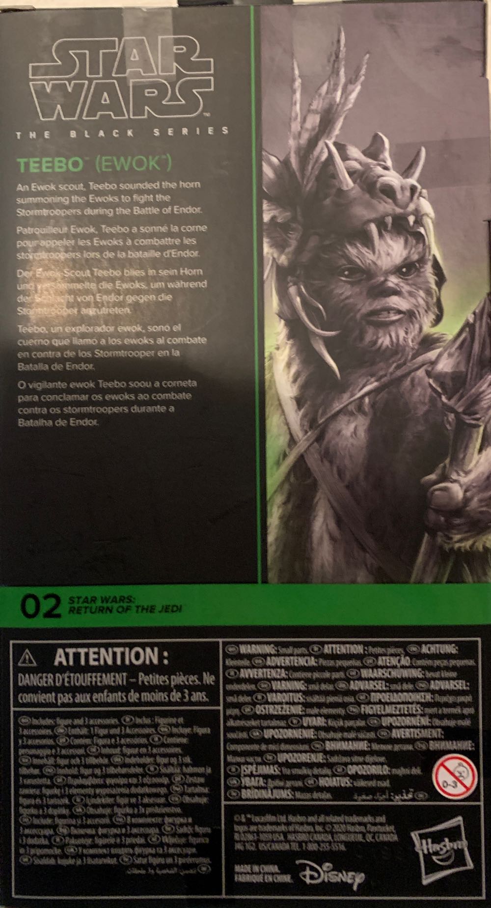 Teebo (Ewok) - Hasbro (Star Wars Black 6”) (Star Wars Black 6 inch) action figure collectible [Barcode 5010993749201] - Main Image 3