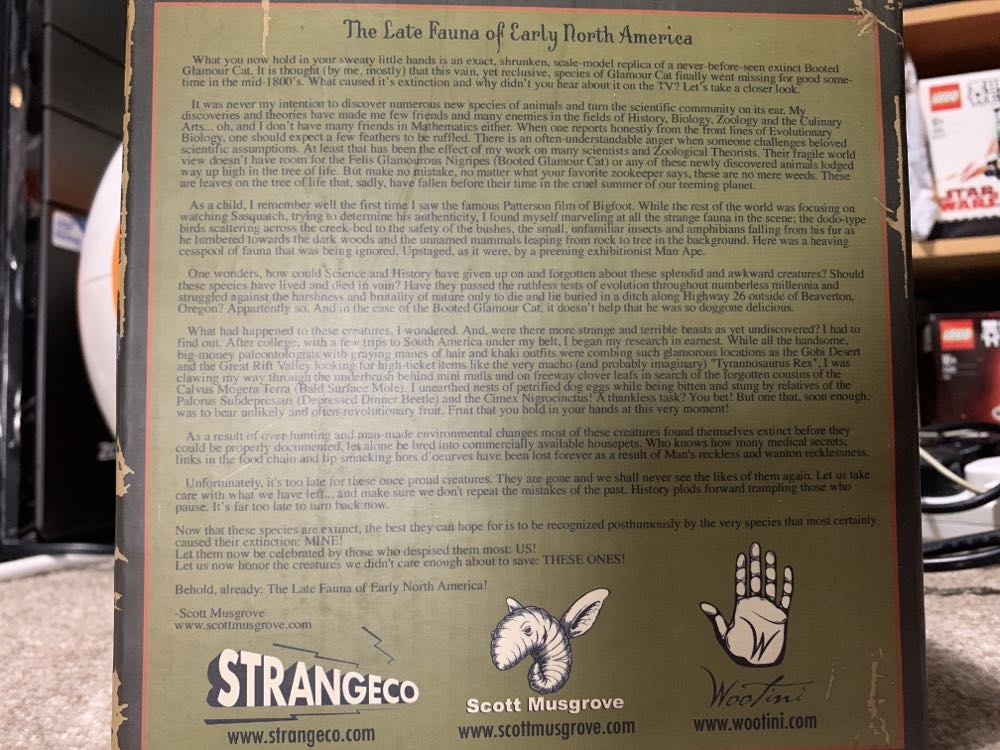 Booted Glamour Cat - The Late Fauna Of Early North America - Strangeco action figure collectible [Barcode 898939000099] - Main Image 2