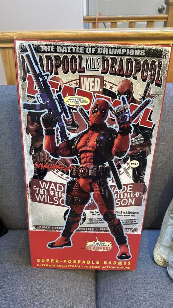 Neca Epic Marvel Deadpool #00 Series Inception Super-Posable Badass Figure 1/4 Scale New in Box Unopened - Neca (Epic Marvel) action figure collectible [Barcode 634482613849] - Main Image 2