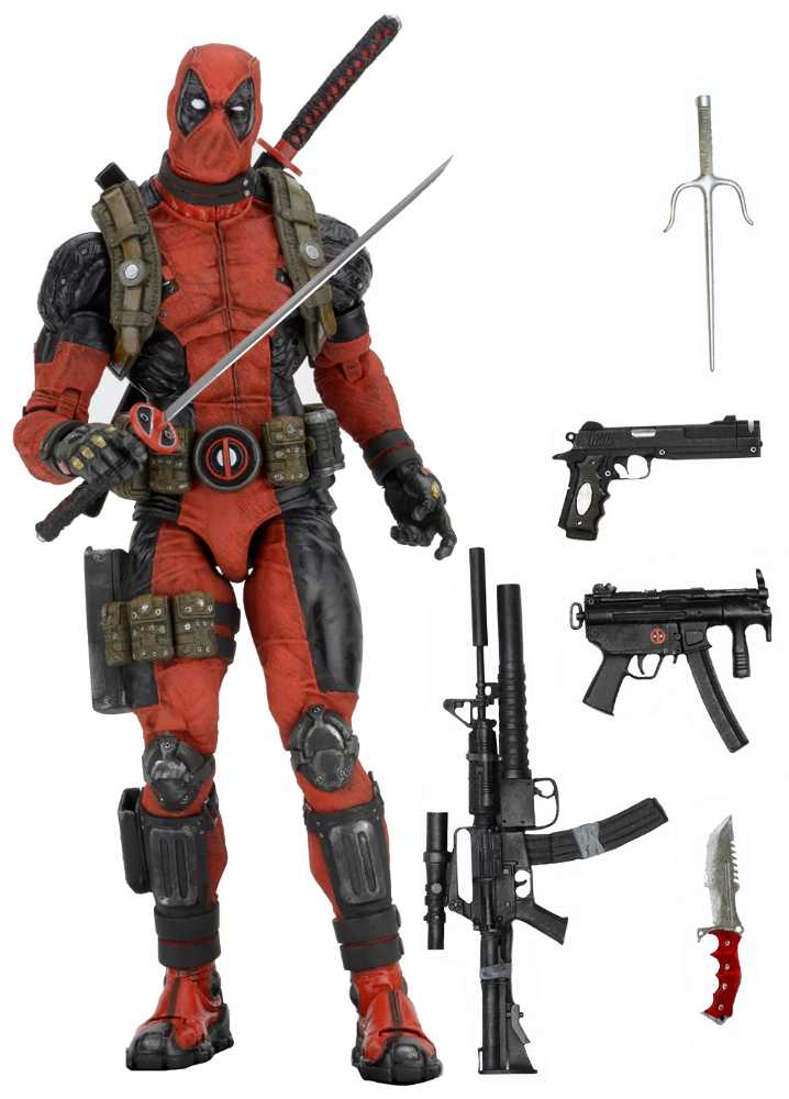 Neca Epic Marvel Deadpool #00 Series Inception Super-Posable Badass Figure 1/4 Scale New in Box Unopened - Neca (Epic Marvel) action figure collectible [Barcode 634482613849] - Main Image 3