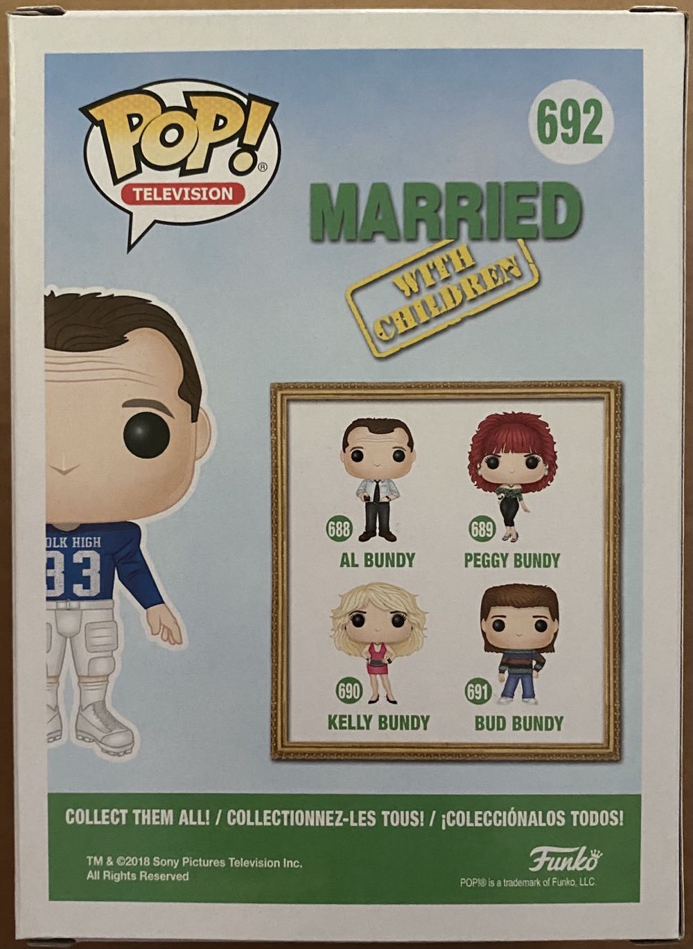 Pop! Television (Married With Children): #692 Al Bundy (Football) - Funko (Married With Children) action figure collectible [Barcode 889698338288] - Main Image 3