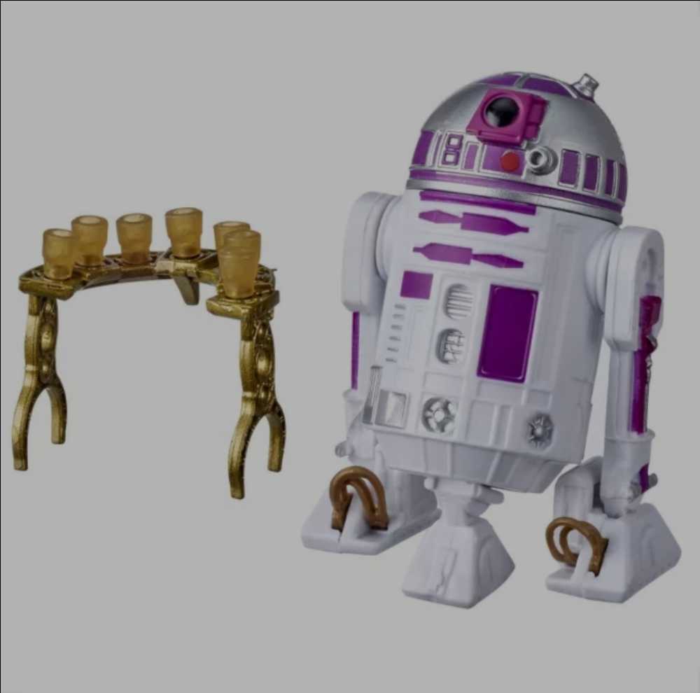 Astromech Droids: Purple & White (Bartender) - Disney / Hasbro (Droid Factory 3.75” 2020: GETO) action figure collectible [Barcode 5010993754915] - Main Image 3