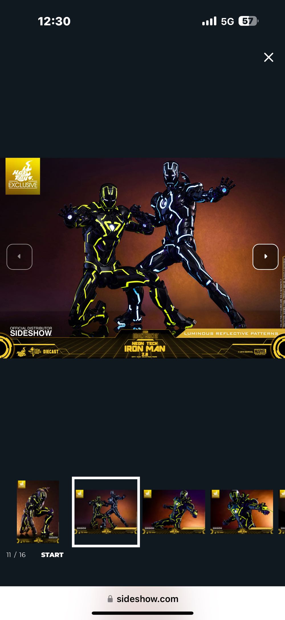 Hot Toys Marvel Iron Man Neon Tech Iron Man 2.0  - Hot Toys (Movie Masterpiece Series) action figure collectible [Barcode 4897011189758] - Main Image 4