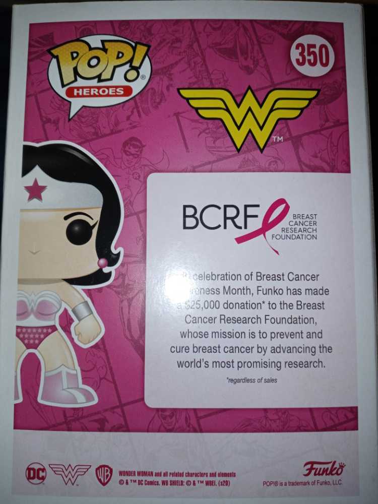 DC Heroes: Breast Cancer Awareness - Wonder Woman #350 - Funko (DC Heroes - Breast Cancer Awareness) (DC Heroes (Breast Cancer Awareness)) action figure collectible [Barcode 889698499897] - Main Image 3
