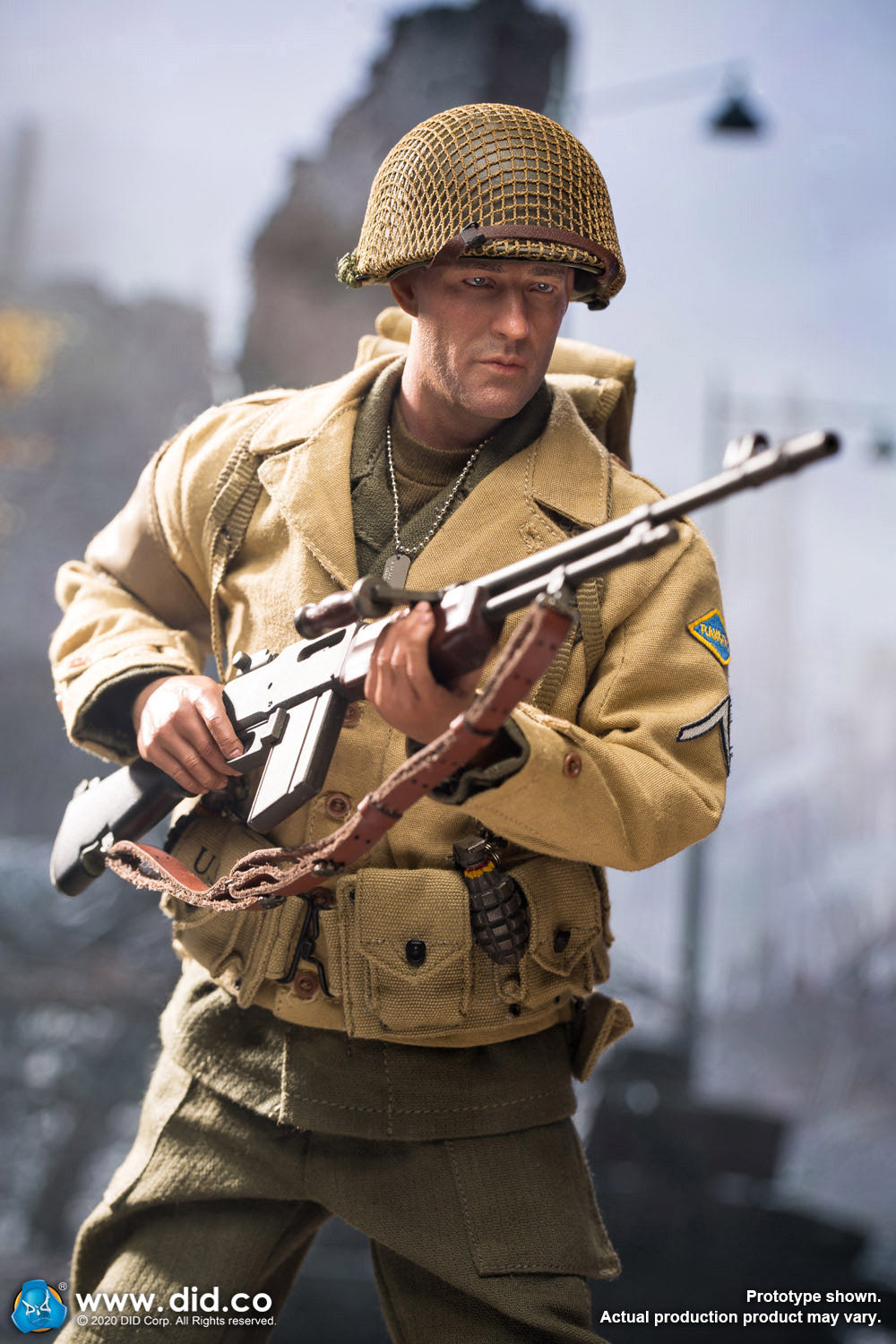 DID - WWII US 2nd Ranger Private “Reiben” - DID Corporation (WWII Normandy 1945) action figure collectible [Barcode 870454004431] - Main Image 3