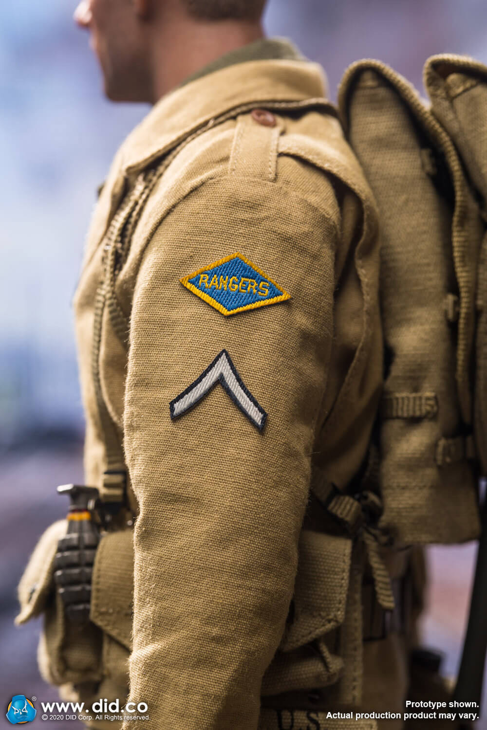 DID - WWII US 2nd Ranger Private “Reiben” - DID Corporation (WWII Normandy 1945) action figure collectible [Barcode 870454004431] - Main Image 4