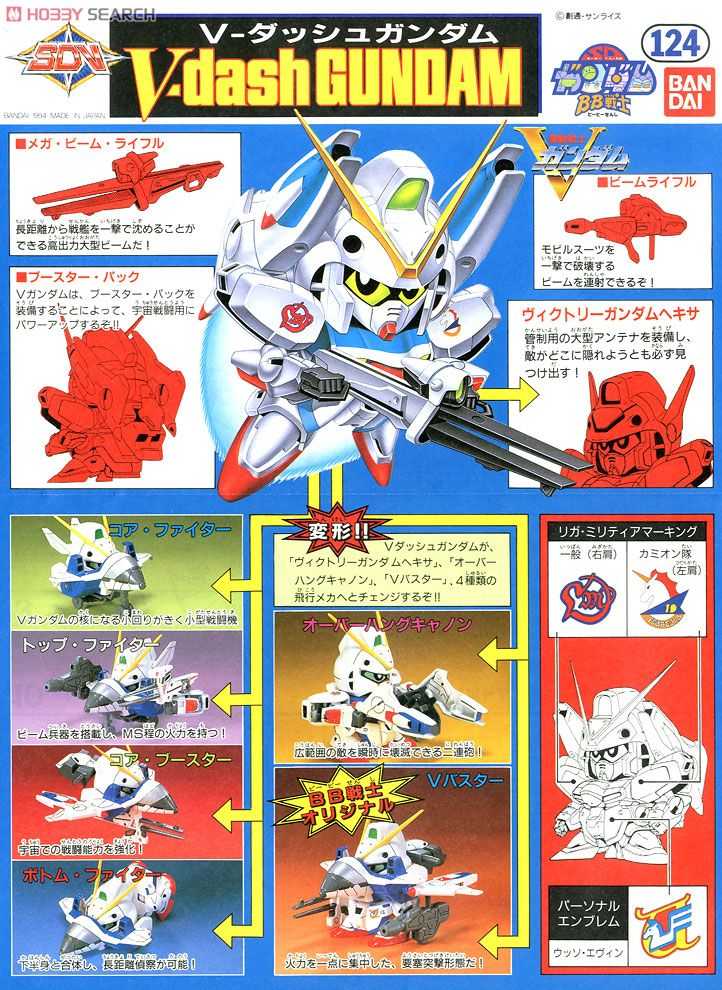 BANDAI BB SENSHI #124 V-dash Gundam - BANDAI CO., LTD (Mobile Suit V Gundam) action figure collectible [Barcode 4902425425252] - Main Image 3