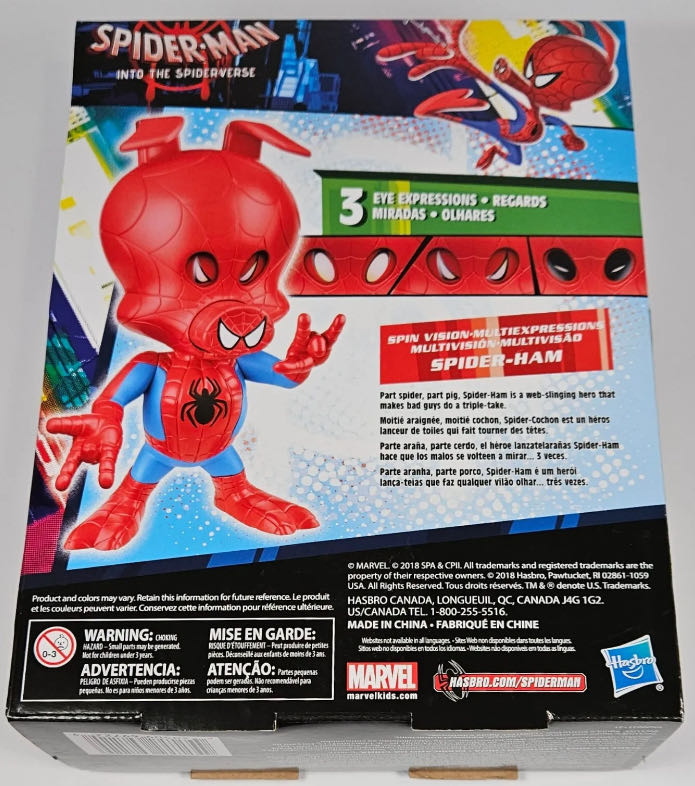 Spider-Ham (With Spin Vision) - Hasbro (Spider-Man Into The Spider-Verse) action figure collectible [Barcode 630509697229] - Main Image 2