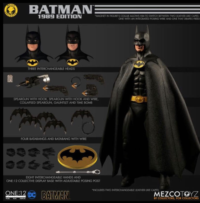Mezco DC Batman (1989) - Mezco Toyz - One:12 Collective (Batman (1989)) action figure collectible - Main Image 3
