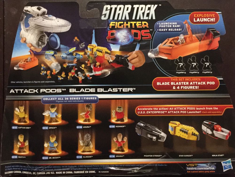 Star Trek Attack Pod Blade Blaster - Hasbro (Star Trek Into Darkness (Movie 2013)) action figure collectible [Barcode 653569810933] - Main Image 2