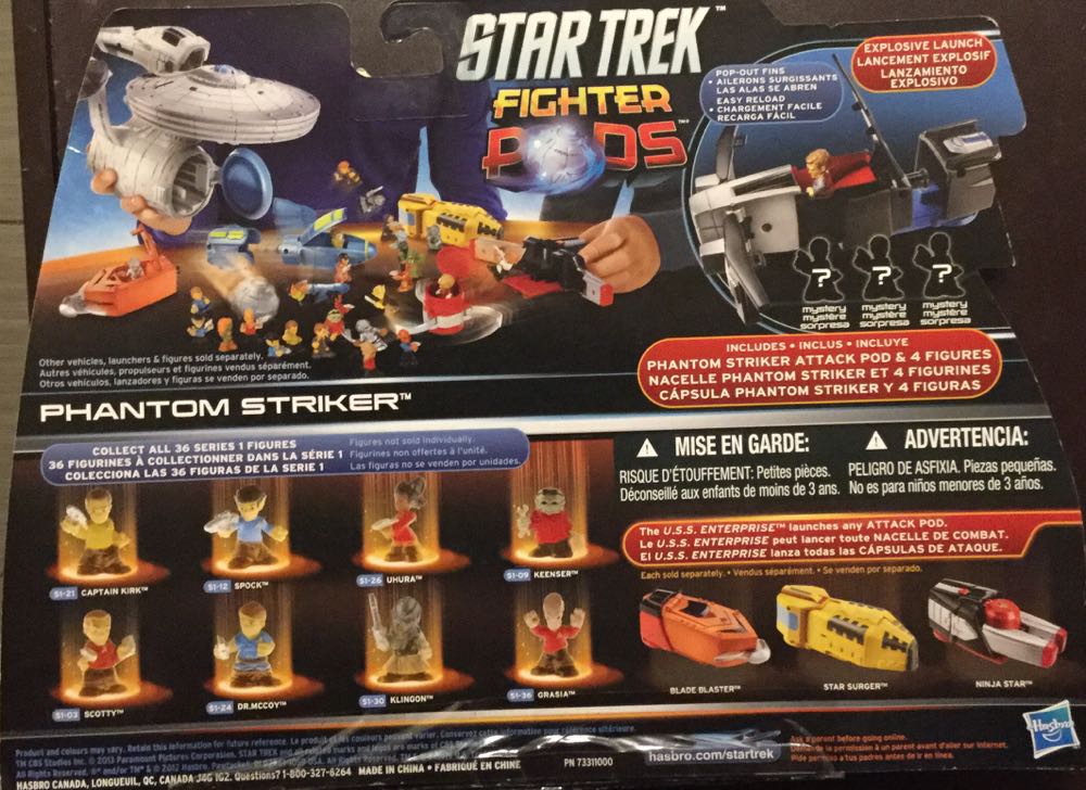 Star Trek Fighter Pod Attack Pods - Hasbro (Star Trek Into Darkness (Movie 2013)) action figure collectible [Barcode 653569812272] - Main Image 2