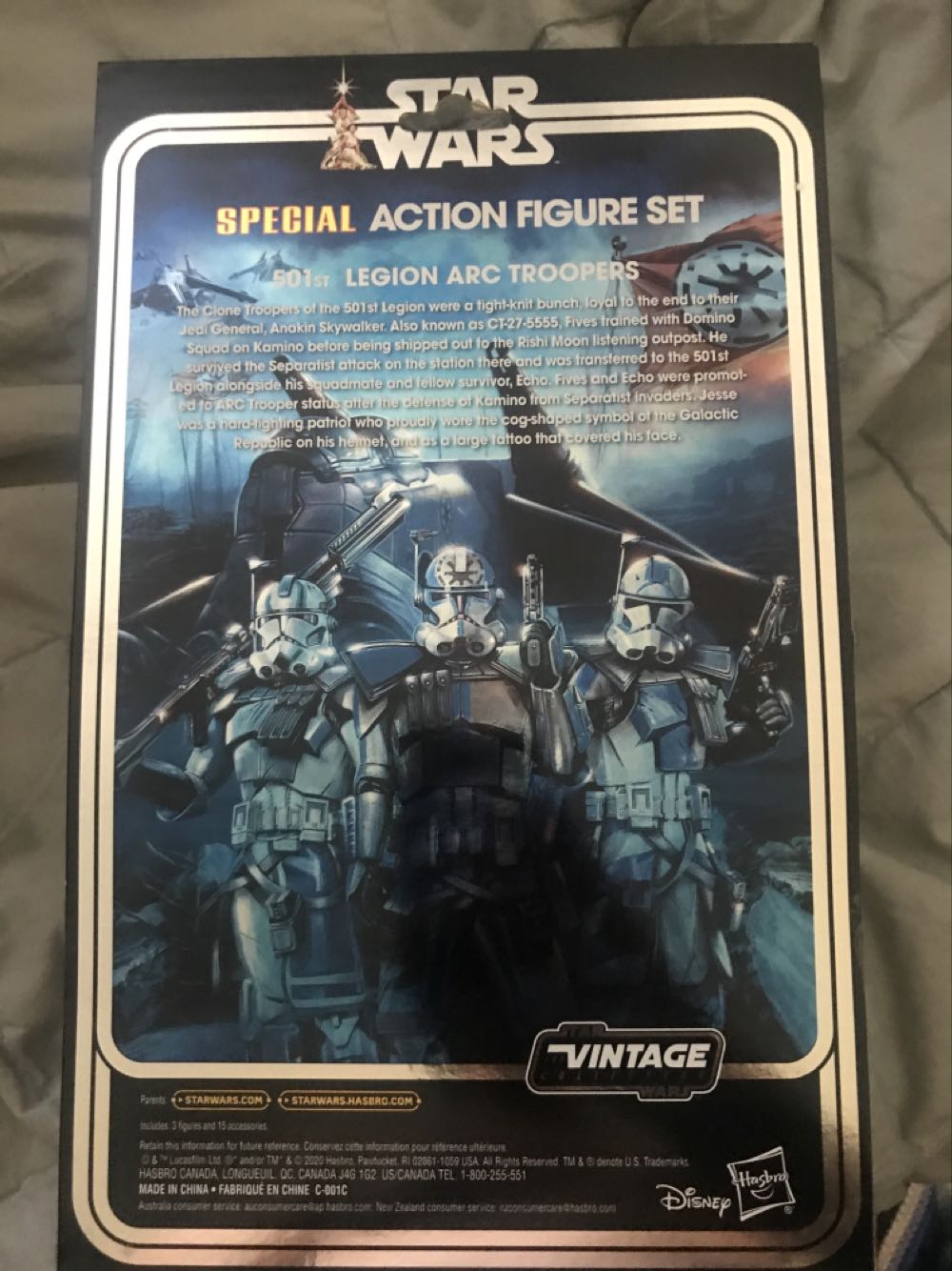 EXC SDCC 501st Legion Arc Trers - Hasbro (Star Wars The Clone Wars Animated series) action figure collectible [Barcode 630509952267] - Main Image 2