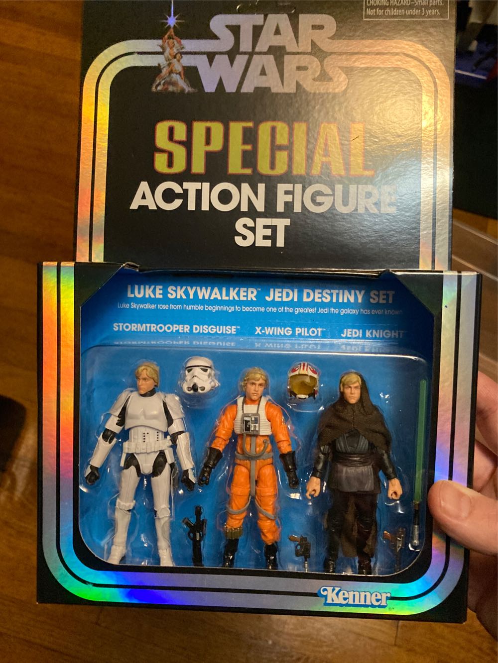 Luke Skywalker Jedi Destiny Set 3-Pack (Stormtrooper Disguise, X-Wing Pilot & Jedi Knight) - Hasbro (Star Wars: Original Trilogy) action figure collectible [Barcode 630509854288] - Main Image 3