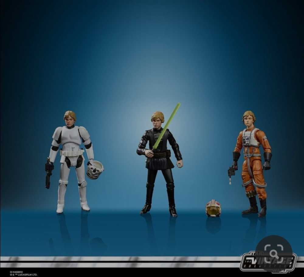 Luke Skywalker Jedi Destiny Set 3-Pack (Stormtrooper Disguise, X-Wing Pilot & Jedi Knight) - Hasbro (Star Wars: Original Trilogy) action figure collectible [Barcode 630509854288] - Main Image 4