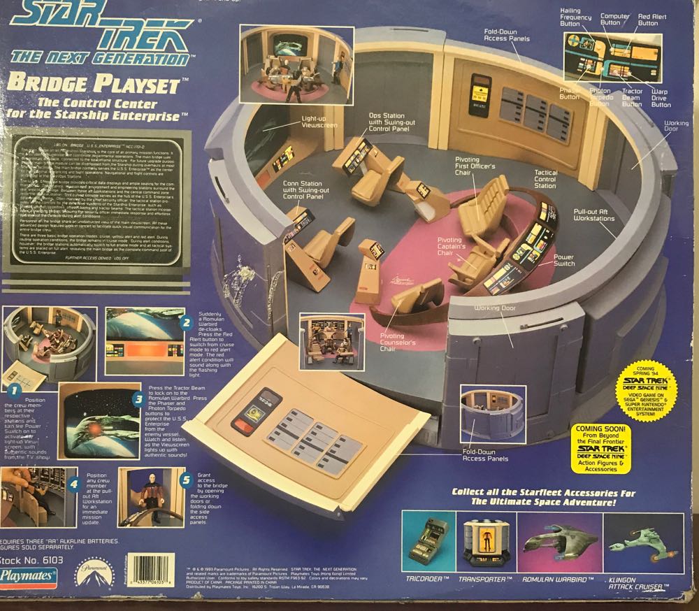 Star Trek TNG Bridge Playset - Playmates Toys (Star Trek) action figure collectible [Barcode 043377061038] - Main Image 2
