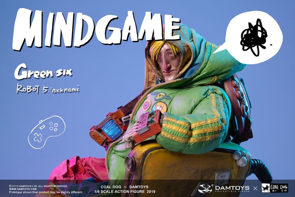 Mind Game - Green Six Figure - Damtoys x Coal Dog action figure collectible [Barcode 06970569621425] - Main Image 2