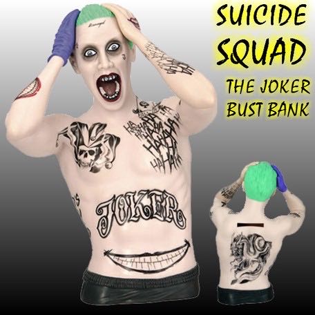 VB Joker Suicide Squad Vinyl Bust Bank - Monogram International (DC - Suicide Squad) action figure collectible - Main Image 2