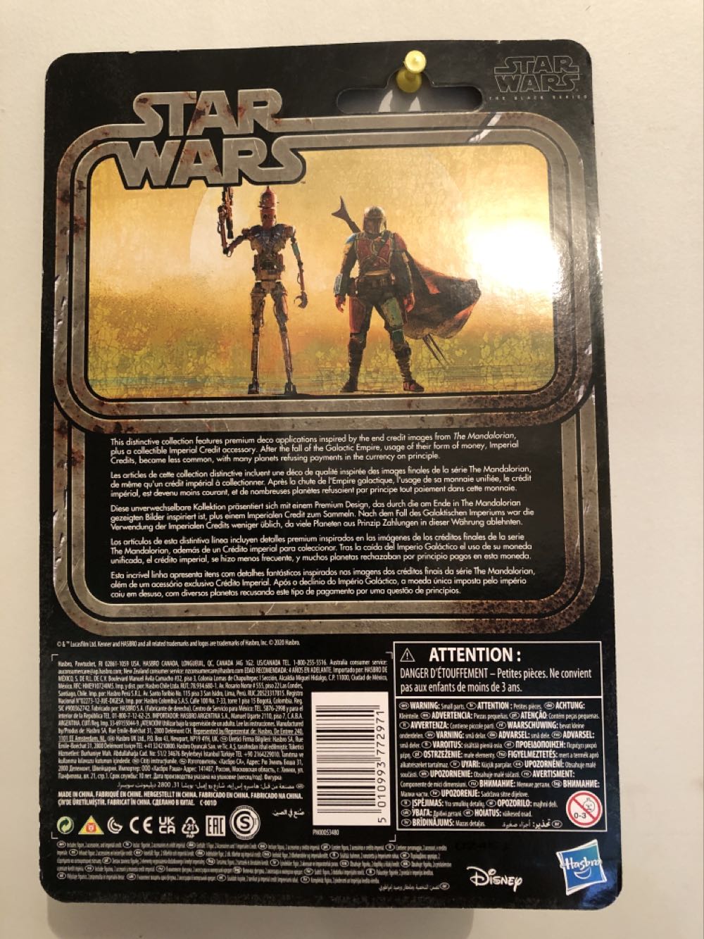 IG-11 - Disney / Hasbro (Black Series 6” Mandalorian 2020- 2024: Credit) action figure collectible [Barcode 5010993772971] - Main Image 3