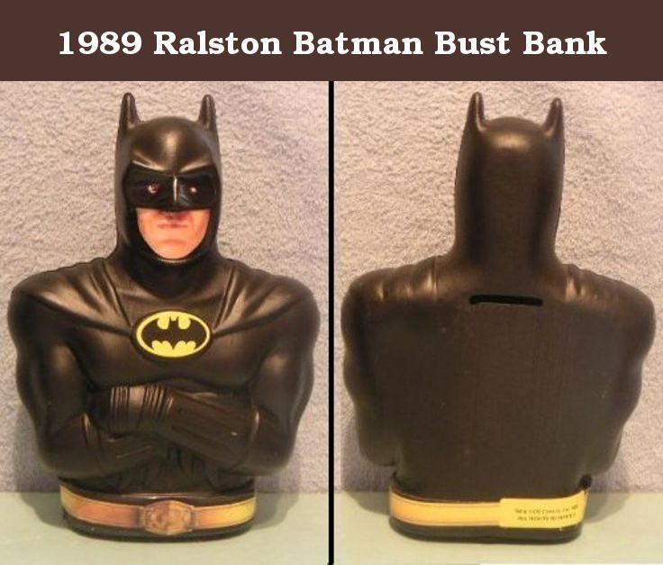 VB Batman 1989 Ralston Cereal Plastic Coin Bank - Ralston (Batman) action figure collectible - Main Image 4