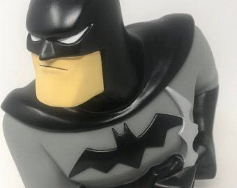 VB DC Comics Batman 4” Vinyl Bust Bank - Warner Brothers (Batman: The New Adventures) action figure collectible - Main Image 3