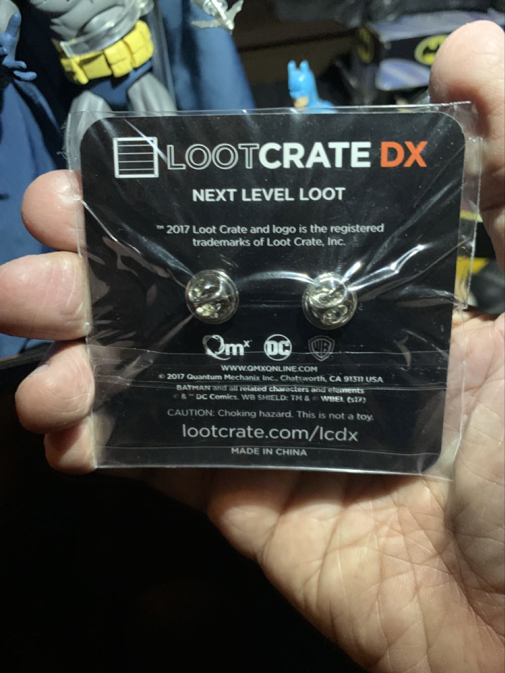 Batman Enamel Pin/ January 2017 Origins - Lootcrate DX action figure collectible - Main Image 2