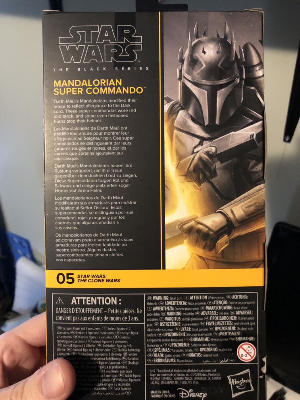 TCW 05 - Mandalorian Super Commando - Hasbro ((2020-) 6” Black Series Galaxy) action figure collectible [Barcode 5010993750115] - Main Image 2