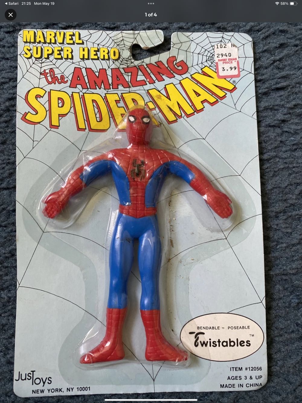 JusToys Bend-Ems Marvel Super Heroes Spider-Man - Just Toys action figure collectible [Barcode 020616120565] - Main Image 4