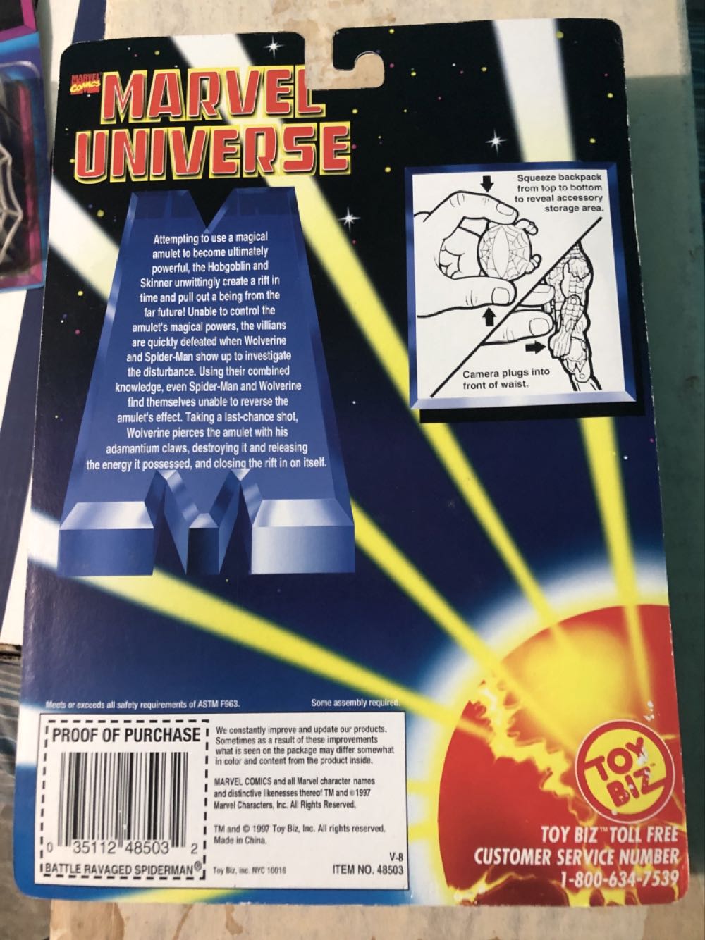 Spider-Man - Toy Biz (Marvel Universe) action figure collectible [Barcode 035112485032] - Main Image 2