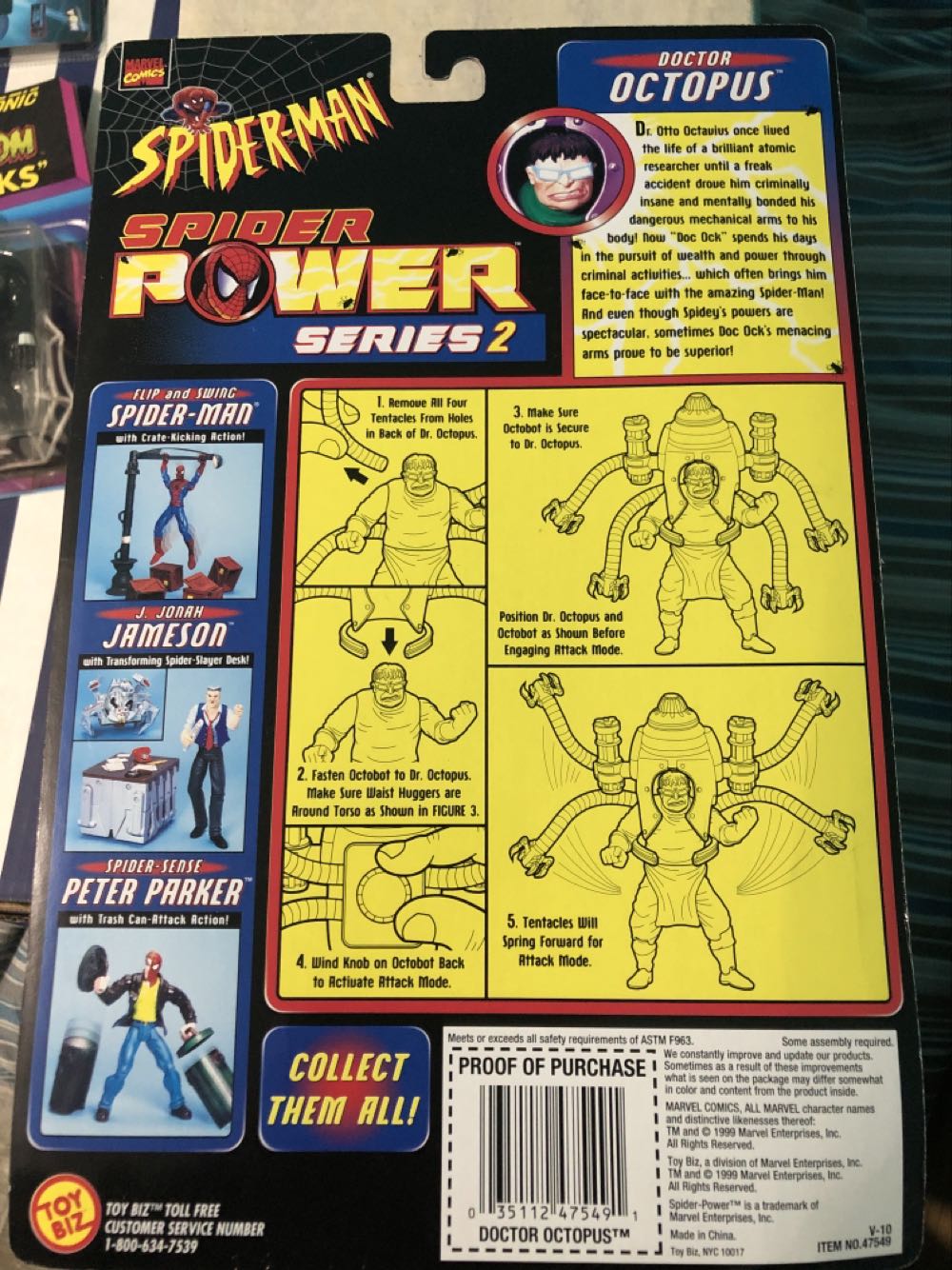 Spider Power 2: Doctor Octopus - Toy Biz (From The Animated Series) action figure collectible [Barcode 035112475491] - Main Image 2