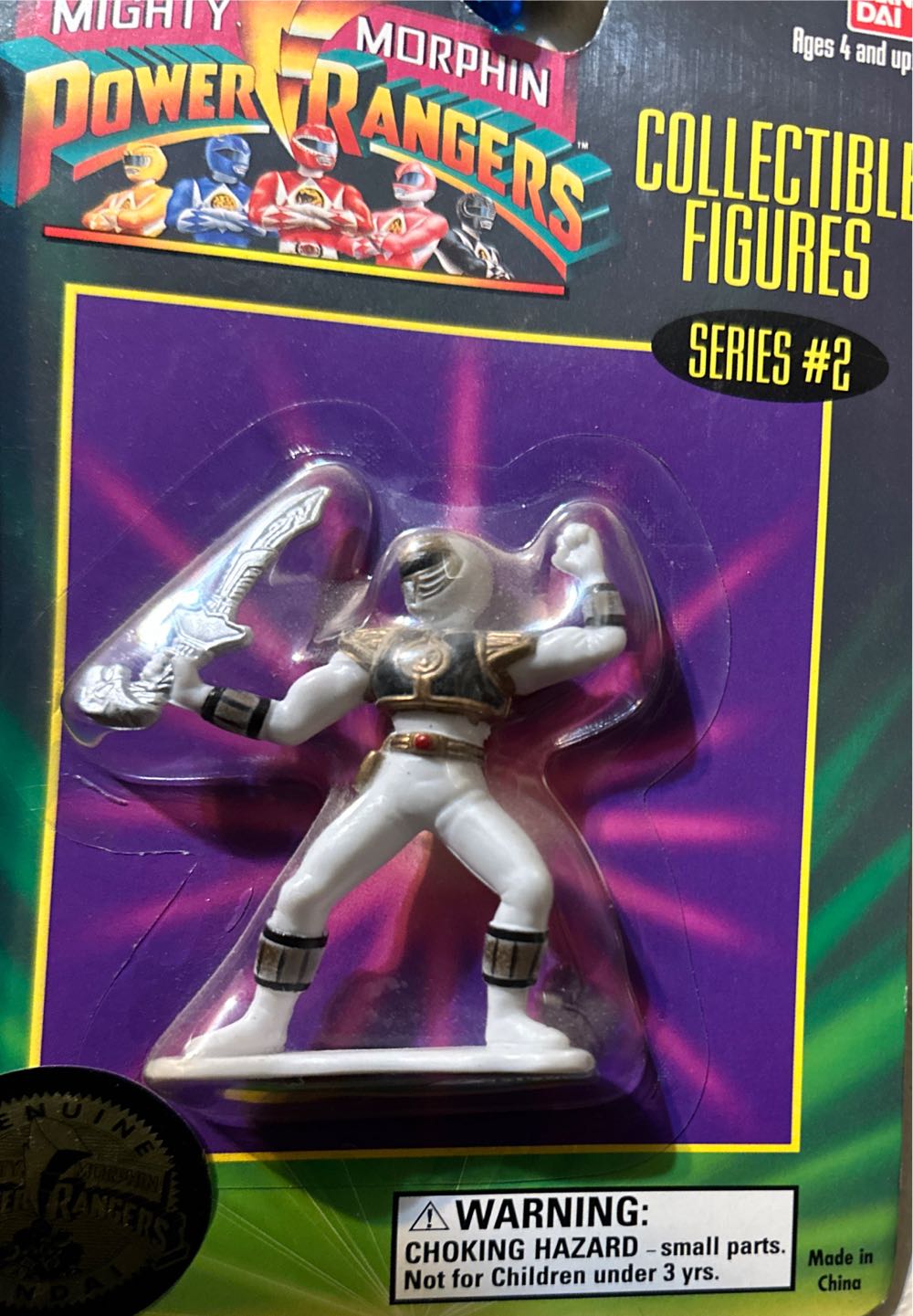 Mighty Morphin Power Rangers Collectible Figures Series #2 White Ranger - Bandai action figure collectible [Barcode 045557023027] - Main Image 3