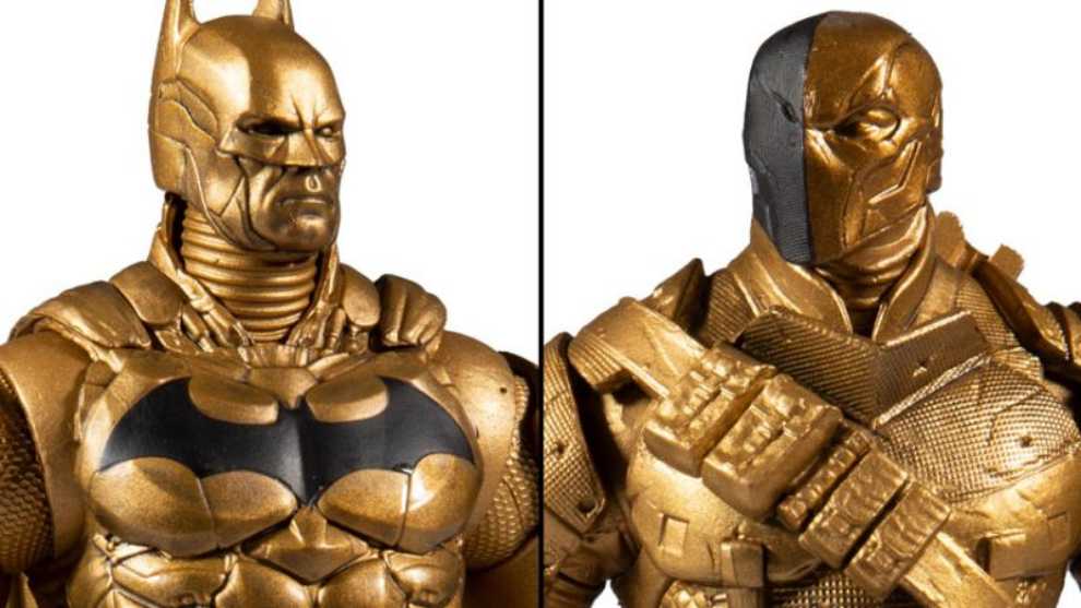 DC Multiverse Batman (Arkham Knight - Gold) - McFarlane Toys DC (McFarlane DC Platinum Series) action figure collectible [Barcode 787926153415] - Main Image 4