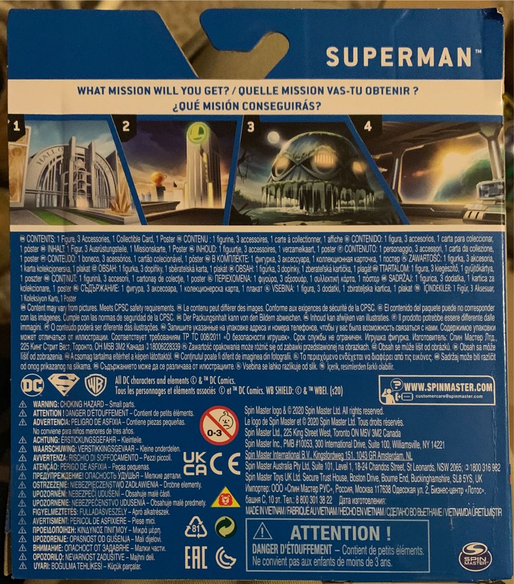 Superman (Rare) - Spin Master (DC Heroes Unite) action figure collectible [Barcode 778988311011] - Main Image 3
