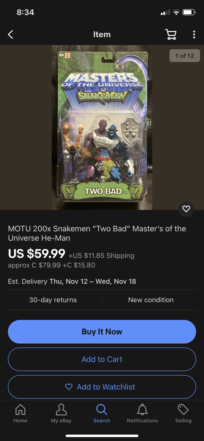 Two Bad - Masters Of The Universe Classics (Mattel) (Masters Of The Universe vs Snakemen) action figure collectible [Barcode 027084126846] - Main Image 4
